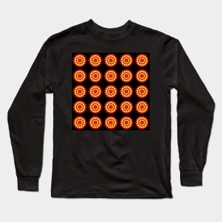 Ominous Red Kaleidoscope pattern (Seamless) 33 Long Sleeve T-Shirt